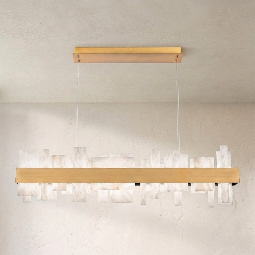 Acropolis 46in LED Linear Alabaster Chandelier - view 2