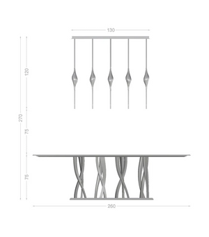 Callista Modern Crystal Linear Dining Room Chandelier - view 7