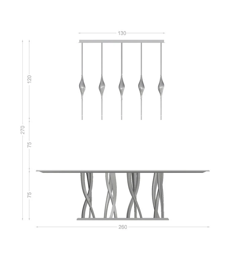 Callista Modern Crystal Linear Dining Room Chandelier - view 7