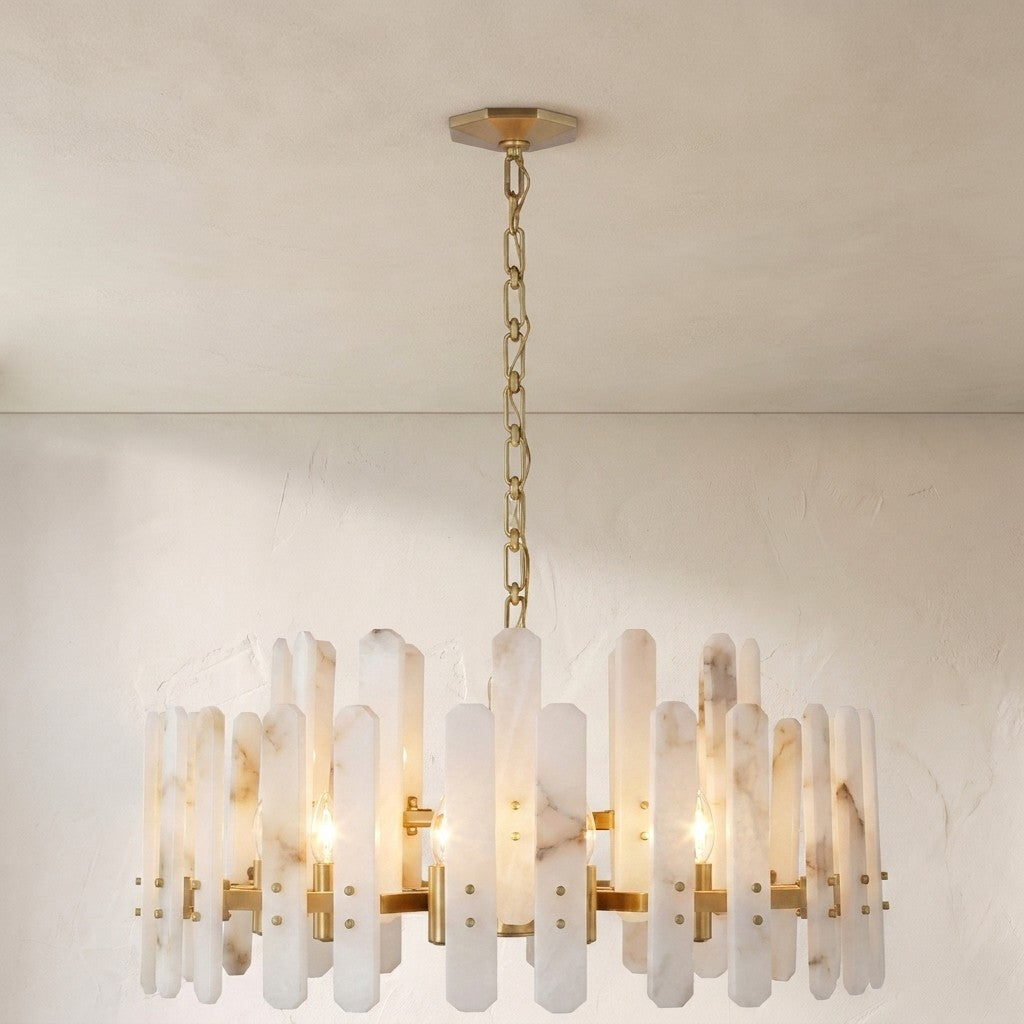 Aerin Bonnington Small Chandelier With Alabaster - view 2