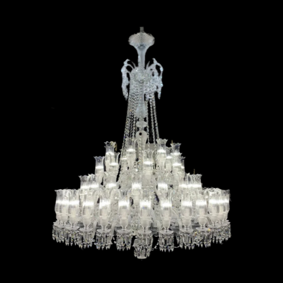 Multi Layer Chrome Crystal Chandelier in French Style with Romantic Branch Flowers for Grand Hallway and Staircase - view 6