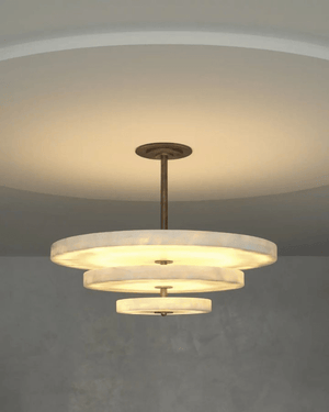 Ice Queen Alabaster Bronze & White LED Chandelier – Elegant 33‑Inch