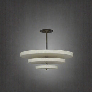 Ice Queen Alabaster Bronze & White LED Chandelier – Elegant 33‑Inch