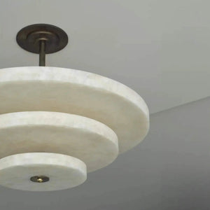 Ice Queen Alabaster Bronze & White LED Chandelier – Elegant 33‑Inch