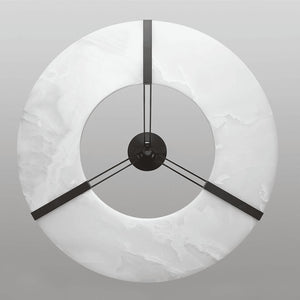 Alabaster Halo Pendant Light – Black & White LED Chandelier