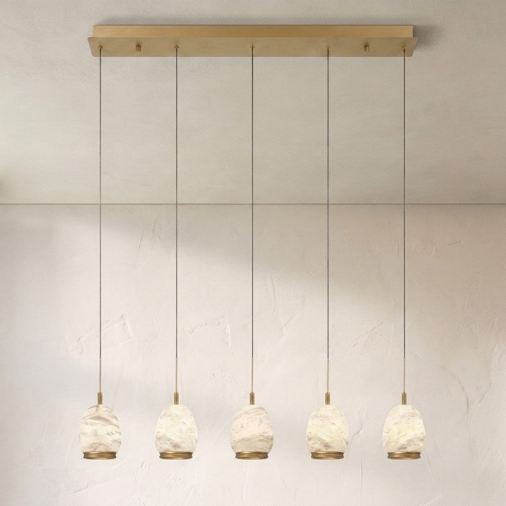 Alabaster Linear LED Chandelier