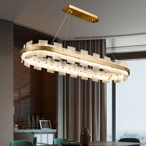 Alabaster Acropolis Modern Oval Chandelier - view 3