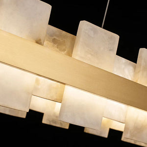 Alabaster Acropolis Modern Oval Chandelier - view 4