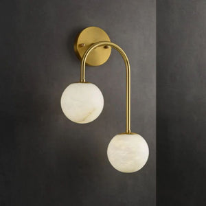 Alabaster Glo Modern Wall Sconce In Bedroom, chandelier
