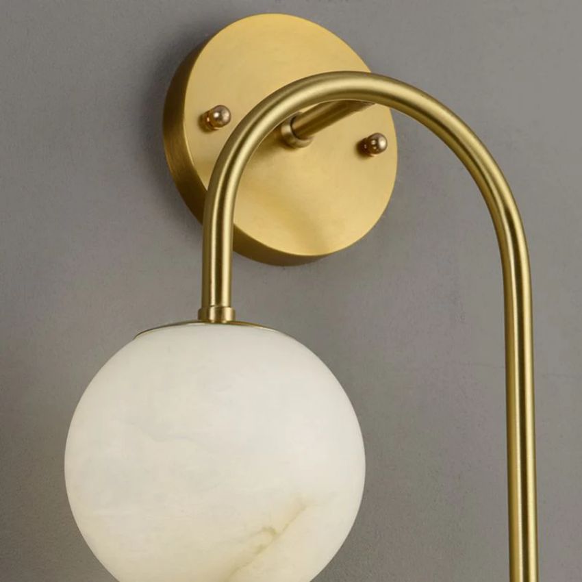 Alabaster Glo Modern Wall Sconce In Bedroom, chandelier - view 4