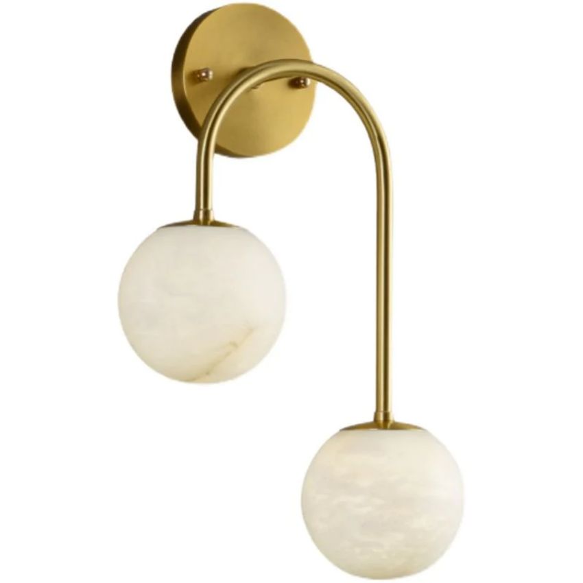 Alabaster Glo Modern Wall Sconce In Bedroom, chandelier - view 5