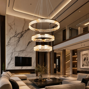 Alps Modern Sculptural Ring Chandelier - scene