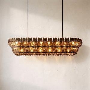 Amilar Smoke Glass Linear Chandelier