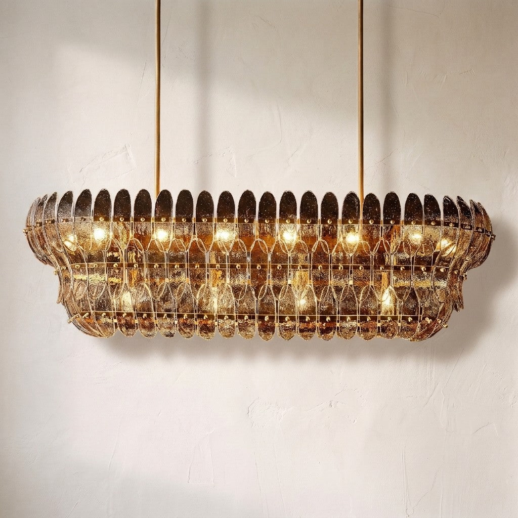 Amilar Smoke Glass Linear Chandelier - view 5