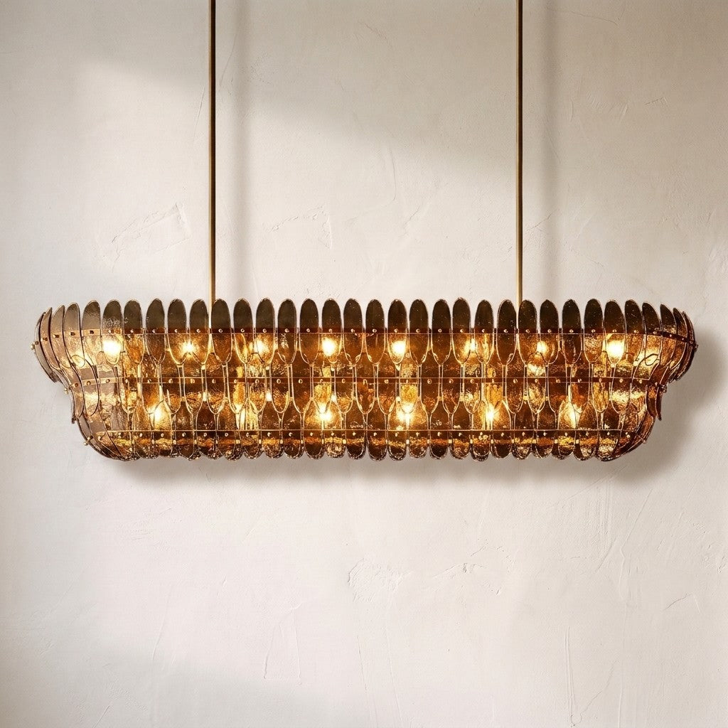 Amilar Smoke Glass Linear Chandelier - view 6