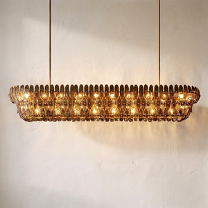 Amilar Smoke Glass Linear Chandelier - view 7