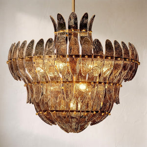 Amilar Smoke Glass Round Chandelier - view 11