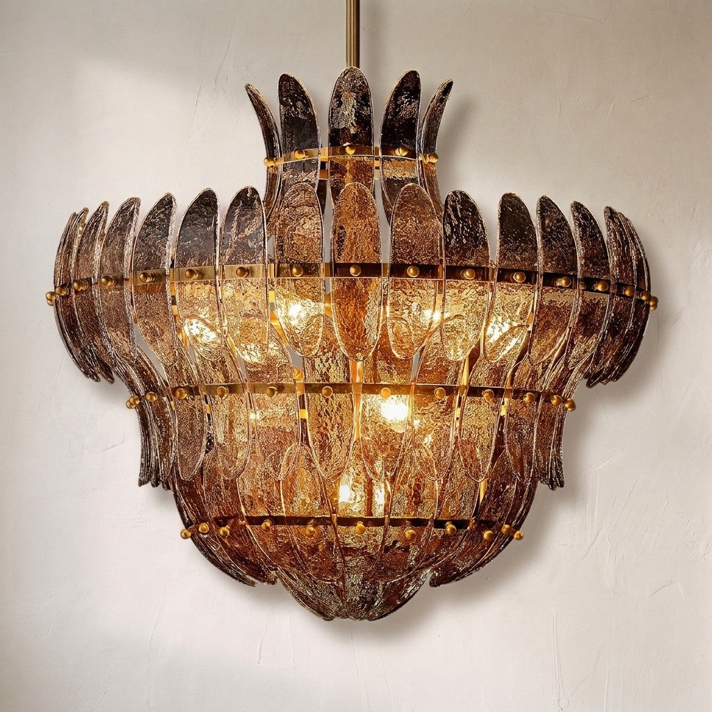 Amilar Smoke Glass Round Chandelier - view 7
