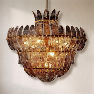 Amilar Smoke Glass Round Chandelier - view 7