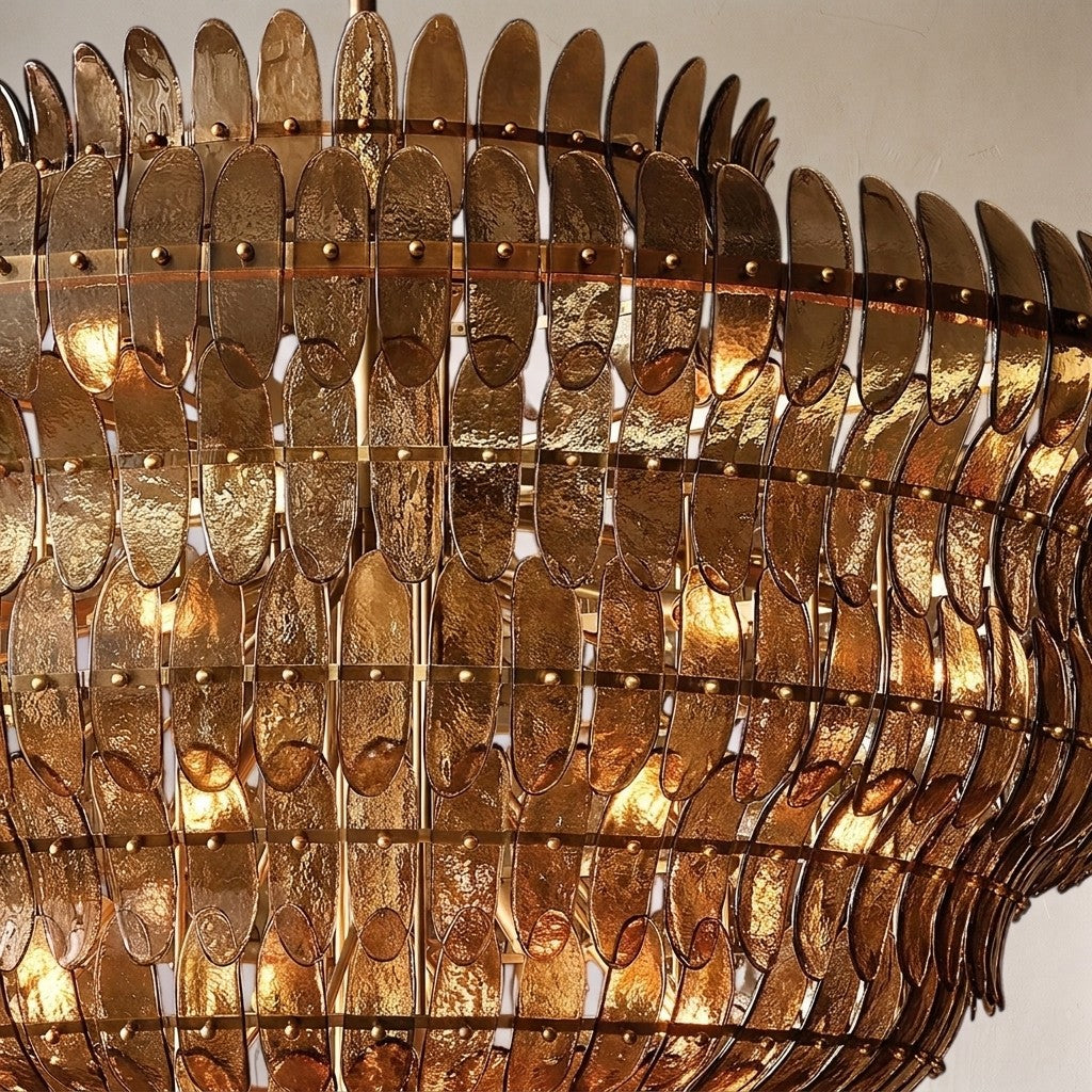 Amilar Smoke Glass Round Chandelier - view 9