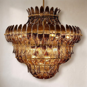 Amilar Smoke Glass Round Chandelier - view 8