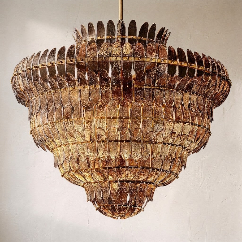 Amilar Smoke Glass Round Chandelier - view 6