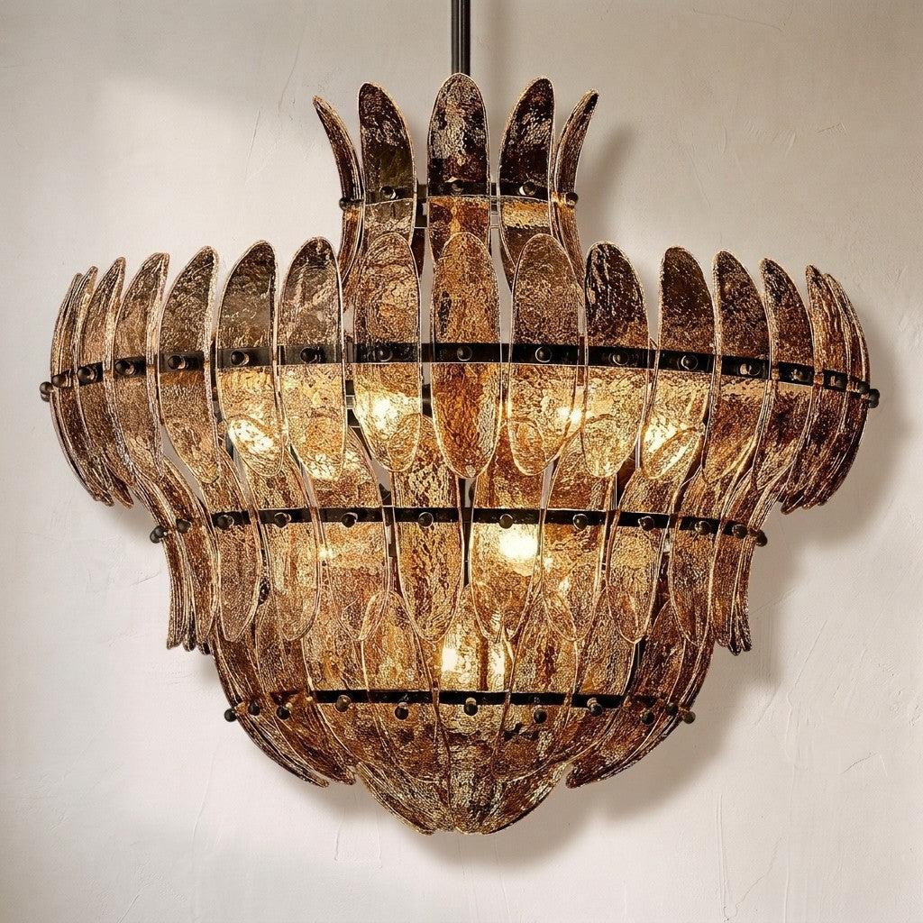 Amilar Smoke Glass Round Chandelier - view 5