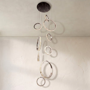Anna Crystal Rings Foyer Pendant Chandelier
