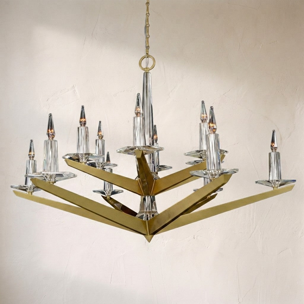 Antares Natural Brass Chandelier 48"D