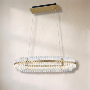 Aquinox 2-Tier Oval Crystal Ring LED Chandelier, two-tier - view 2