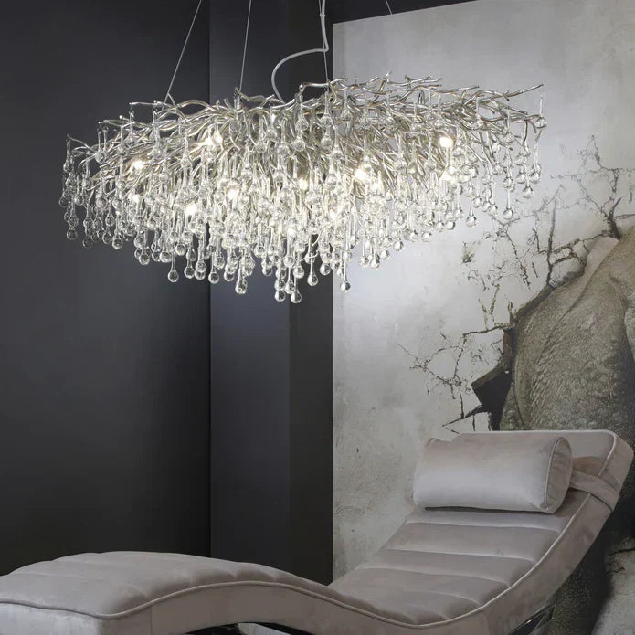 Stunning Tree Branch Crystal Chandelier with Clear Teardrop-shaped for Living/Dining Room - view 29