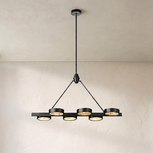 Aster Linear Brass Chandelier