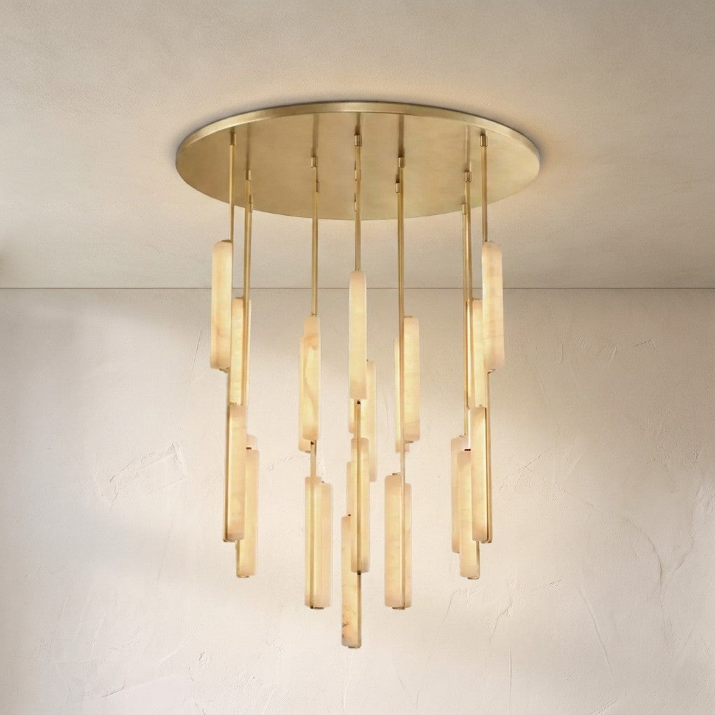 Aureon Alabaster Round Chandelier