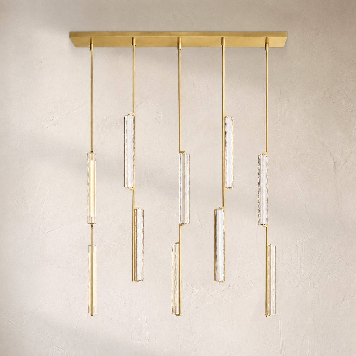 Aureon Crystal Linear Chandelier 54"