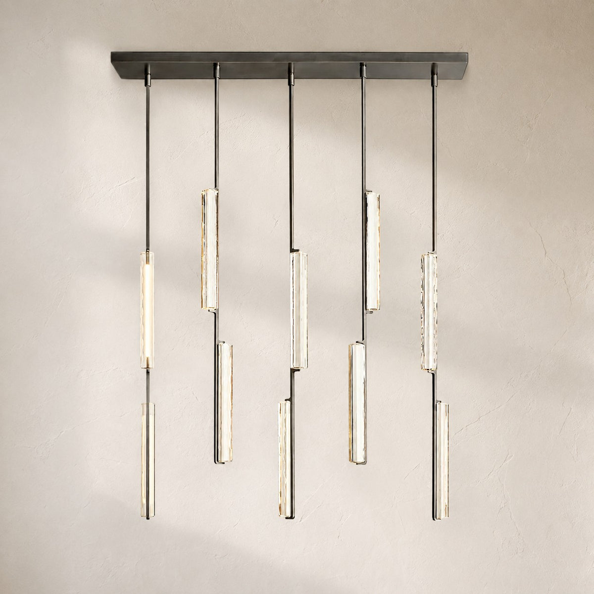Aureon Crystal Linear Chandelier 54"