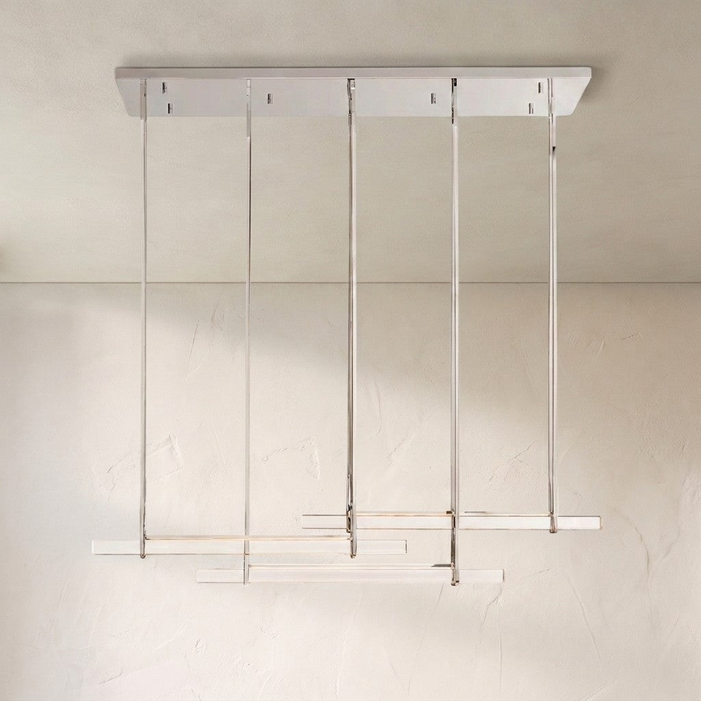 Aureon Crystal Triple Bar Linear Chandelier