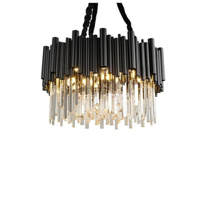 Fusion Modern Classic Black Round Crystal Chandelier 24"/ 32" - view 10