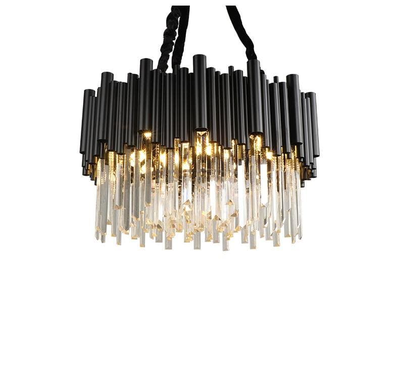 Fusion Modern Classic Black Round Crystal Chandelier 24"/ 32" - view 10