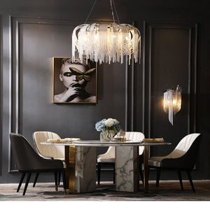 Liz Luxury Aluminum Chain Tassel Chandelier