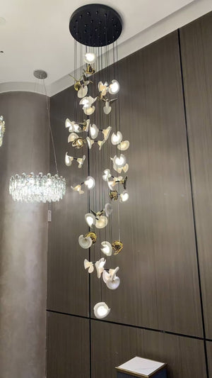 Modern Art Petunia Chandelier for Staircase/Foyer/Living Room - view 6
