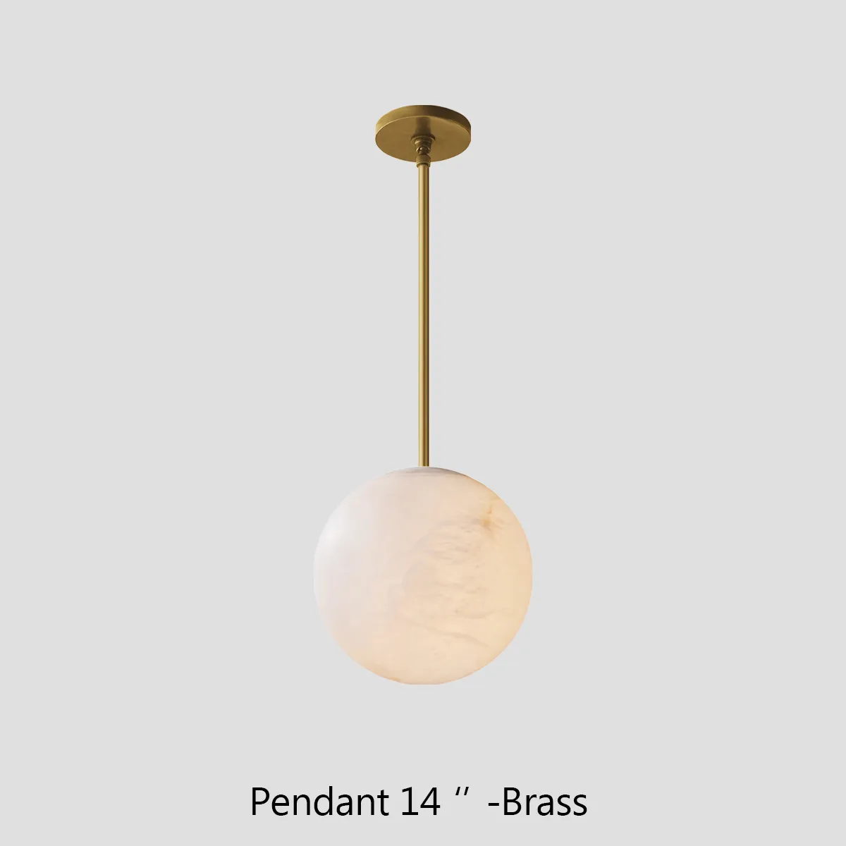Theseus Alabaster Modern Ball Pendant Light - view 4