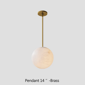 Theseus Alabaster Modern Ball Pendant Light - view 4