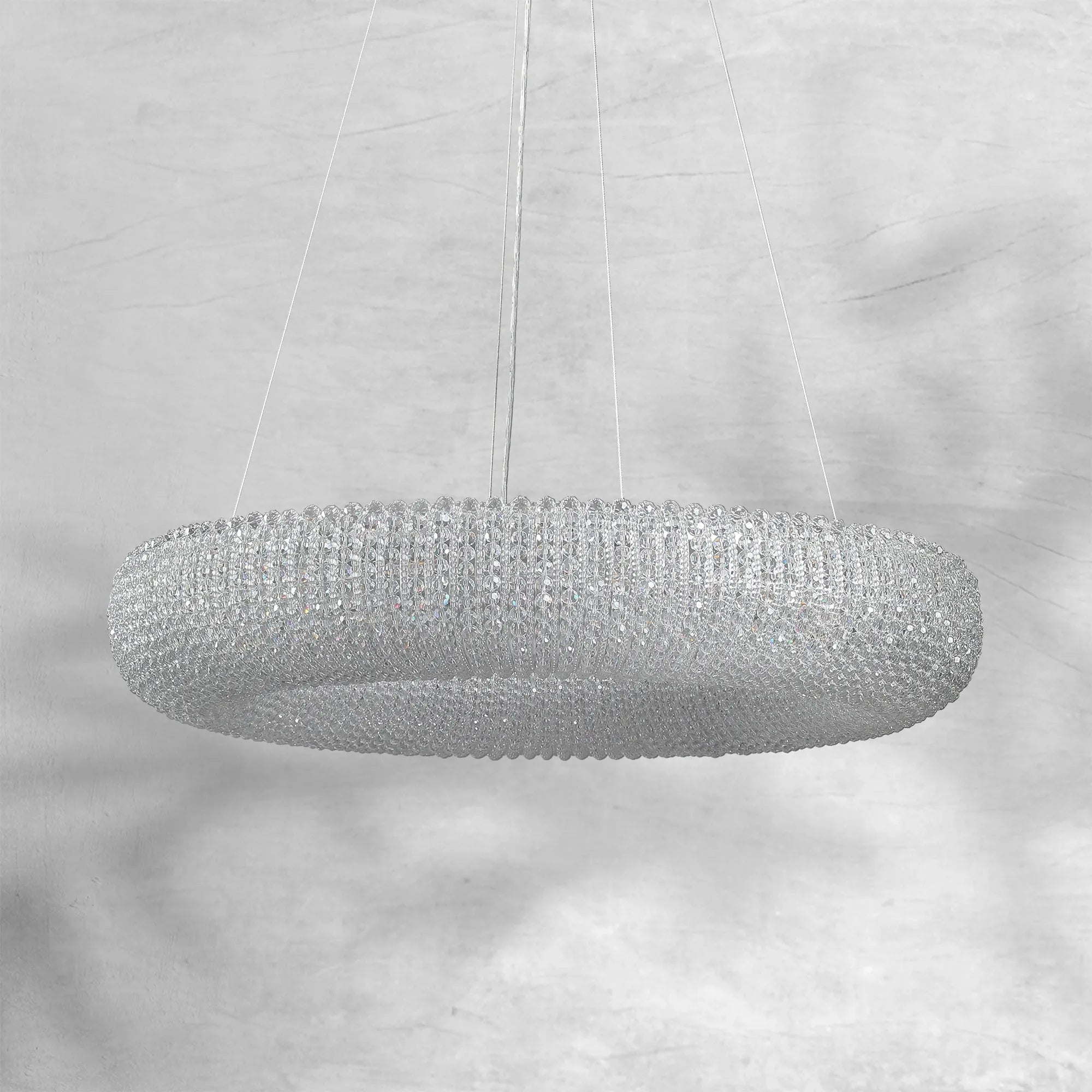Haze Crystal Round LED Chandelier 32"41"59"72"