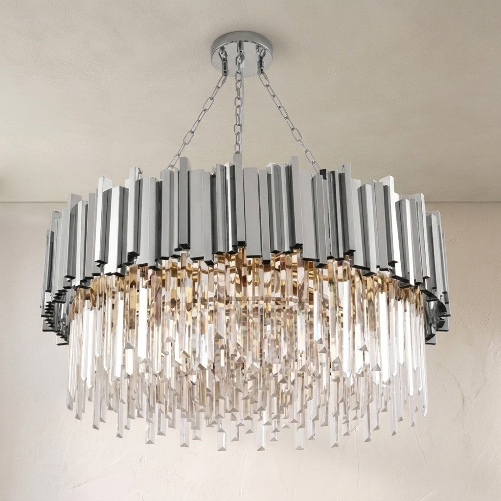 Bahay Charles Crystal Round Chandelier