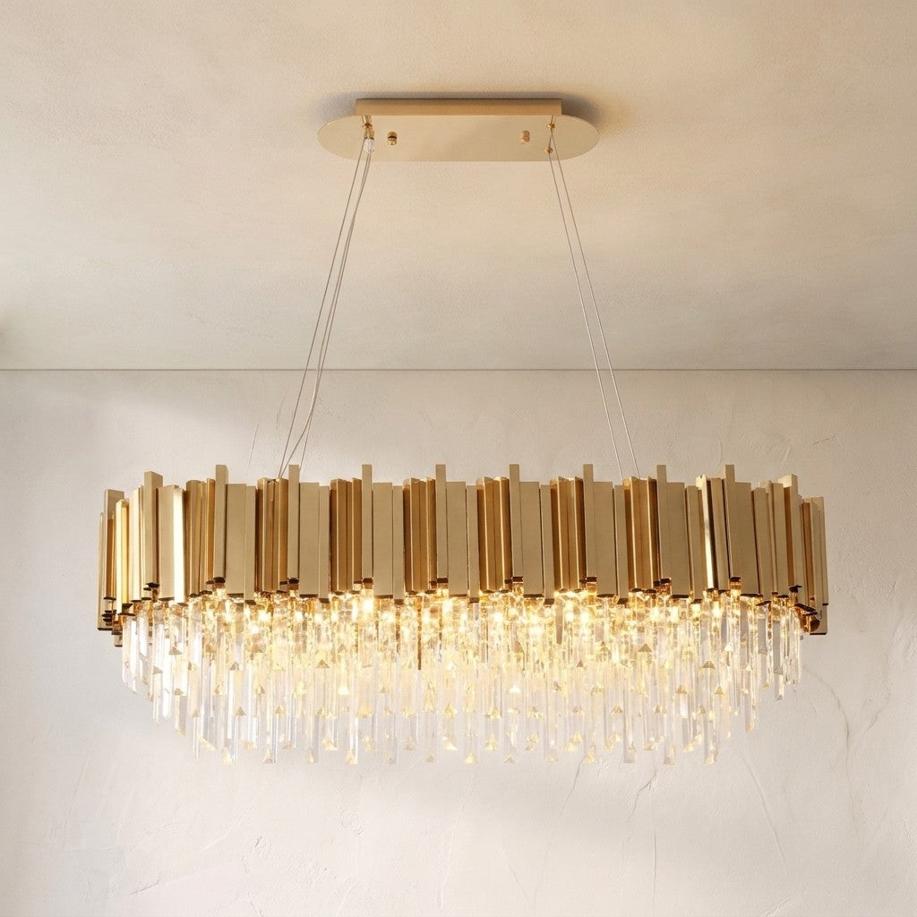 Bahay Felipe Crystal Oval Chandelier - view 2
