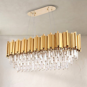 Bahay Felipe Crystal Oval Chandelier