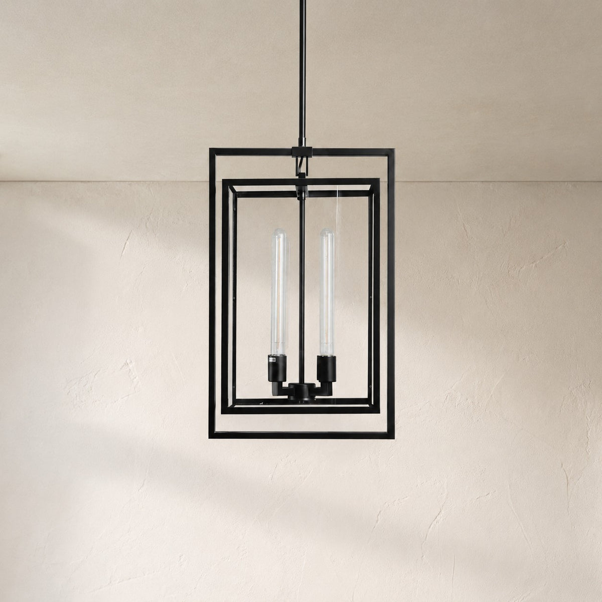 Bauros Glass Lantern Modern Pendant 26"34"