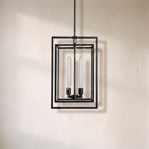Bauros Glass Lantern Modern Pendant 26"34"