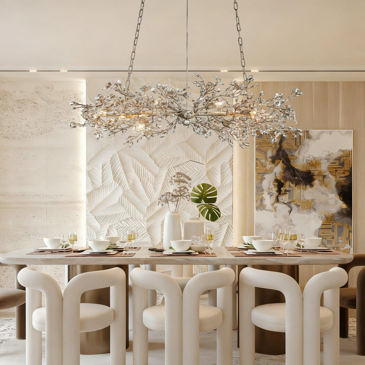 Fiore Linear Chandelier 43"51"68" - view 8