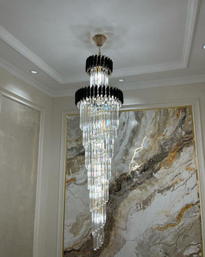 Spiral Crystal Chandelier For Foyer/ Staircase - view 30
